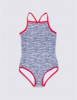 Badpak met golvenprint en Lycra® Xtra Life™ (3-14 jaar)