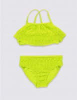 Lasergesneden bikini met kant (5-14 jaar)