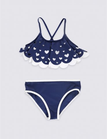 2-delige bikinioutfit met volants en Lycra® Xtra Life™ (5-14 jaar)