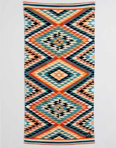 Slowtide Black Hills Beach Towel In Aztec Print