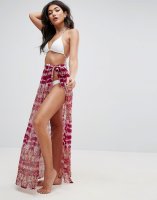 ASOS Beach Sarong in Pink Snake Print