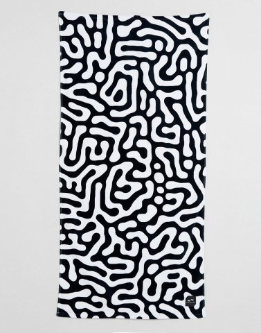 Slowtide Shallows Hills Beach Towel In Monocrome