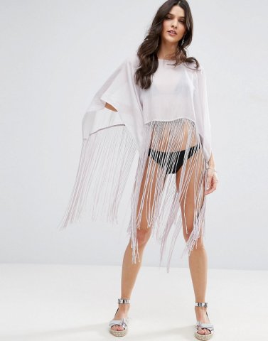 ASOS Fringe Tassle Beach Cover Up