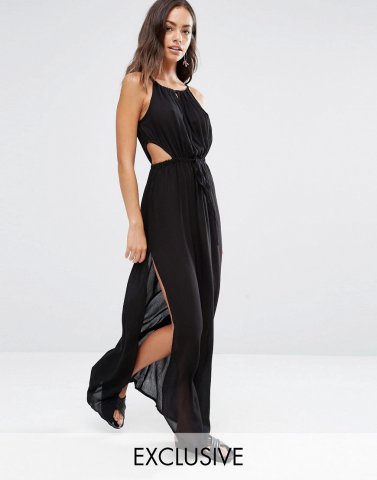 Akasa Keyhole Cut Out Beach Maxi Dress