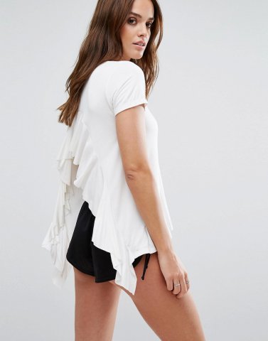 Lira Ruffle Back Jersey Beach Top