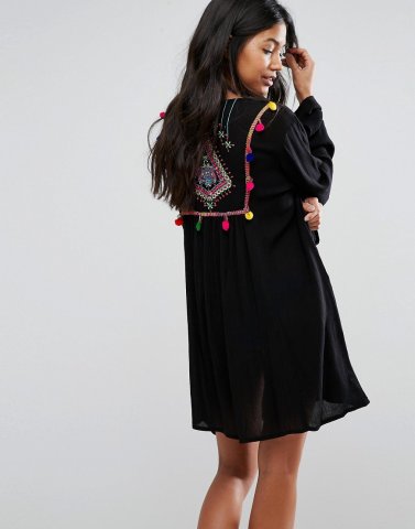 Akasa Embroidered Back Beach Kimono