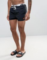 Ellesse Swim Shorts With Elastic Waistband In Black