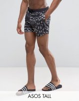 ASOS TALL Swim Shorts With Paisley Print In Short Length
