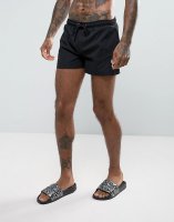 Rose London Swim Shorts In Black With Logo