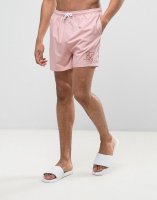 SikSilk Logo Swim Shorts In Pink