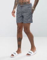 Napapijri Vail Swim Shorts Minicircle Print in Navy