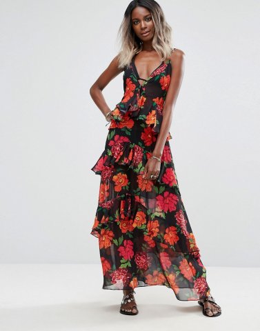 Missguided Ruffle Tiered Maxi Dress