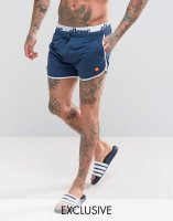 Ellesse Swim Shorts in Navy With Logo Waistband