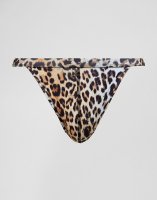 ASOS Swim Thong In Leopard Print