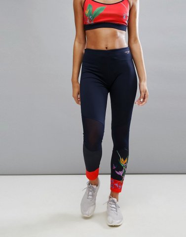 Ted Baker Fit to a T Mesh Legging in Tropical Oasis Print