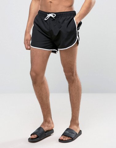 New Look Runner Swim Shorts In Black