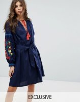 Rocca Bella Embroidered Smock Beach Dress