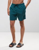 ASOS Swim Shorts In Teal Mid Length