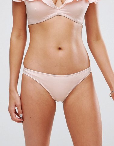 ASOS FULLER BUST Exclusive Faux Suede Hipster Bikini Bottom