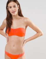Stella McCartney Neoprene & Mesh Bandeau Bikini Top