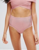 Missguided High Waisted Bandage Bikini Bottoms