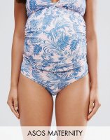 ASOS Maternity Pastel Palm Print Cross Over Bottom