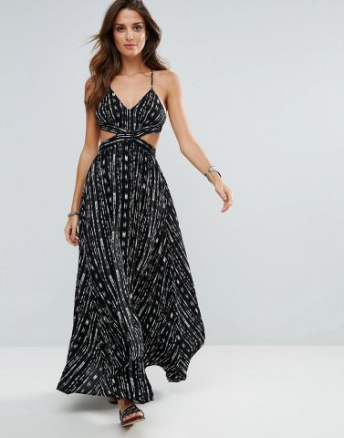 Surf Gypsy Printed Strappy Back Maxi Beach Dress