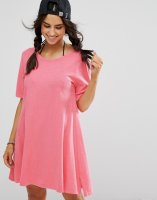 Billabong Essential Beach Swing Dress In Washed Pink