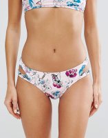 Bikini Lab Floral Cut Out Bikini Bottom