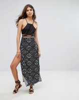 Lira Paisley Print Beach Maxi Skirt