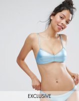 Monki Metallic Bikini Top