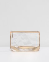 South Beach Transparent Rose Gold Clutch Bag
