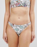 ASOS FULLER BUST Exclusive Outline Floral Print Bikini Bottom