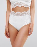 ASOS BRIDAL Premium Lace Applique High Waist Bikini Bottom