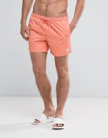 Bershka Swim Shorts In Washed Orange