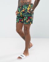 Napapijri Vail Swim Shorts Large Floral Print in Navy