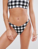 ASOS Mix and Match High Leg Hipster Bikini Bottom in Gingham