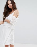 Pimkie Cold Shoulder Crochet Detail Cami Dress