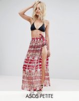 ASOS PETITE Beach Sarong in Pink Snake Print