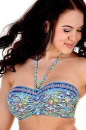 India Bandeau bikini bh met afneembare bandjes (D-F cup )